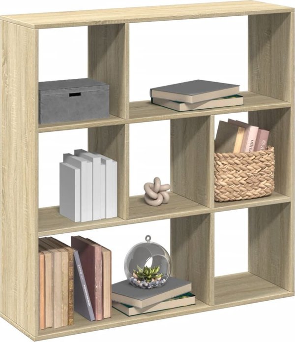 vidaXL Rafak me diaplastira, drepni sonoma, 102x29x103,5 cm