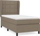 vidaXL Κοντινεντάλ κρεβάτι με στρώμα taupe 90x200 cm ύφασμα