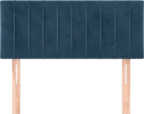 vidaXL Κεφαλάρι για κρεβάτι, σκούρο μπλε, 100x5x78/88 cm, βελούδο