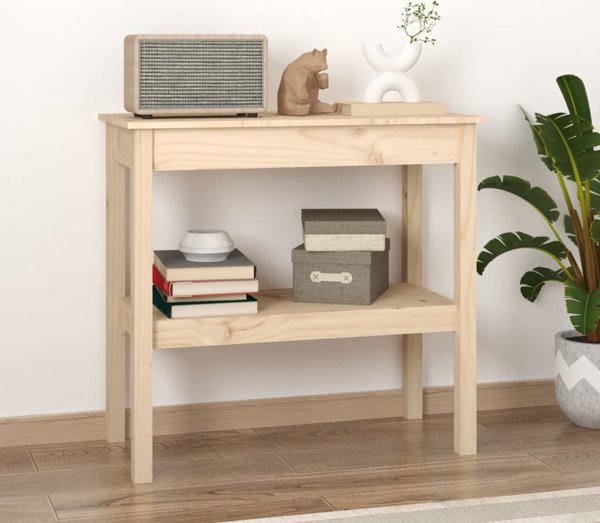 vidaXL vidaXL Stolik konsolowy, 80x40x75 cm, lite drewno sosnowe