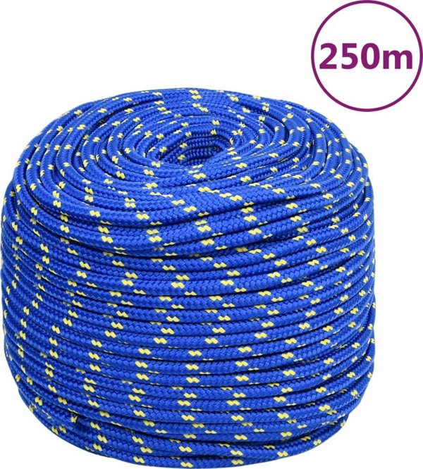 vidaXL Ναυτικό σχοινί, μπλε, 6 mm, 250 m, πολυπροπυλένιο