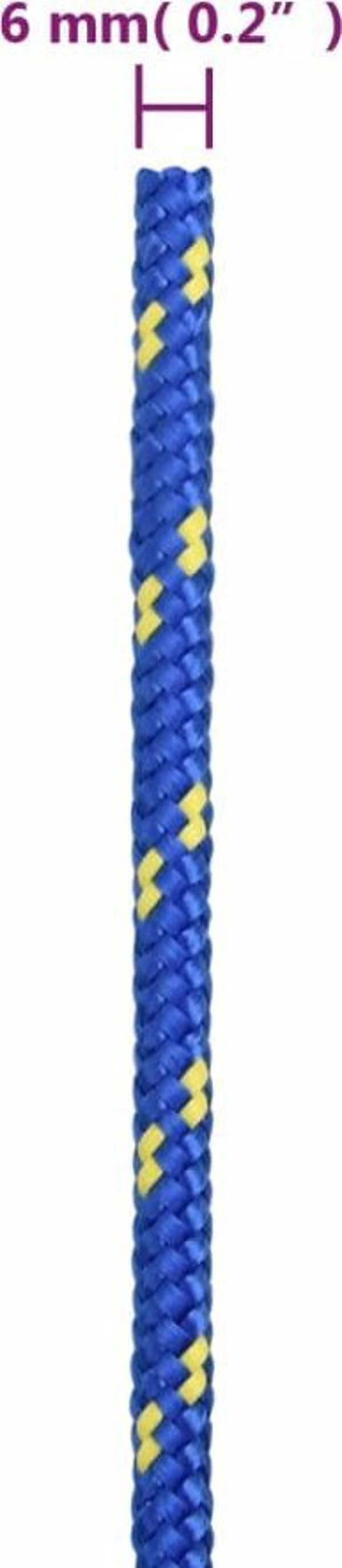 vidaXL Ναυτικό σχοινί, μπλε, 6 mm, 250 m, πολυπροπυλένιο