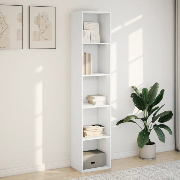 vidaXL Ράφι βιβλίων, λευκό, 40x30x189 εκ., ξυλοπαγές υλικό