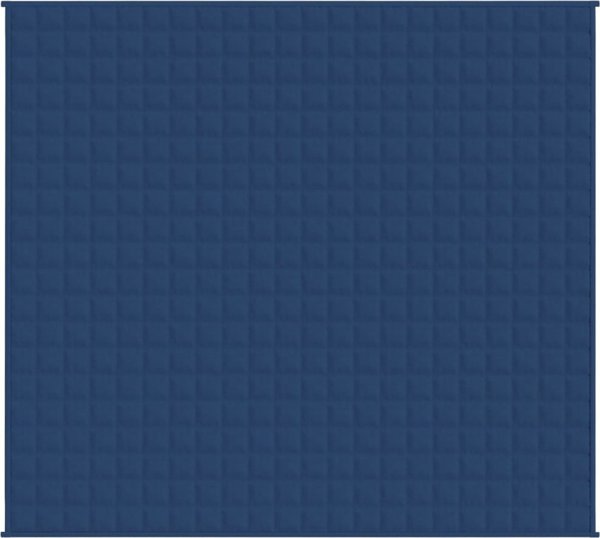 vidaXL Κουβέρτα με Βάρος, Μπλε, 220x230 cm, 15 kg, Υφασμάτινη