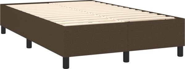 vidaXL Κρεβάτι Continental με Στρώμα, Καφέ, 120 x 200 cm, ύφασμα
