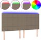 vidaXL Κεφαλάρι Κρεβατιού με LED, taupe, 180x5x118/128 cm, ύφασμα