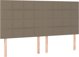 vidaXL Κεφαλάρι Κρεβατιού με LED, taupe, 180x5x118/128 cm, ύφασμα