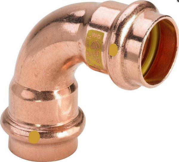 Viega Γωνία Πρεσαριστή 90° Profipress G SC 54mm, Εξάρτημα Σύνδεσης Σωληνώσεων από Χαλκό