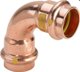 Viega Γωνία Πρεσαριστή 90° Profipress G SC 54mm, Εξάρτημα Σύνδεσης Σωληνώσεων από Χαλκό