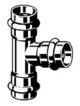 Viega Τρίοδης Σύνδεσμος Prestabo 22x18x22mm - 558703