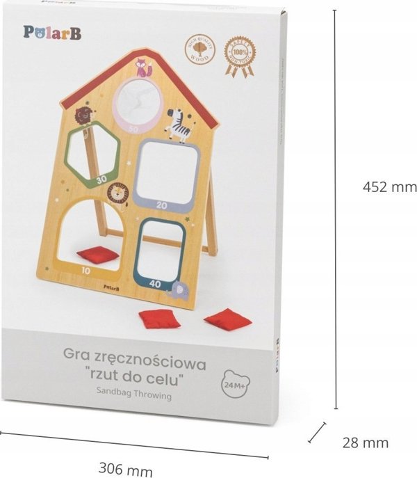 Viga Toys PolarB Παιχνίδι Δεξιοτήτων Ρίψης Στόχου - Ξύλινο Σετ για Παιδιά 44272