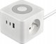 Viking YC23L Πολύπριζο με 2 Πρίζες 230V, 1x USB-A, 2x USB-C, Φως Αφής & Καλώδιο 1.4m, Λευκό