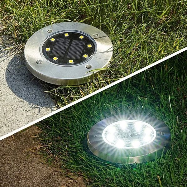 Vilde Ηλιακά Φωτάκια Κήπου LED Ατσάλινα, Καρφωτά, 11,5 cm, 12 Τεμάχια