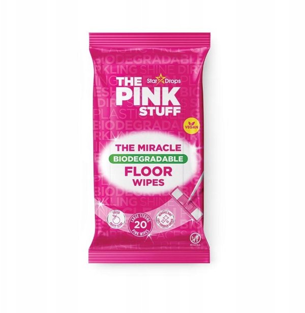 Vileda The Pink Stuff Υγρά Πανιά Καθαρισμού Δαπέδου, 20 Τεμάχια