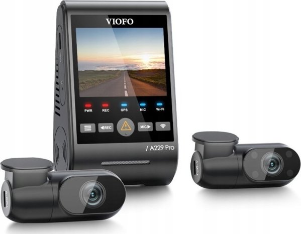 Viofo A229 Pro 2CH-G Dash Cam Καταγραφικό Αυτοκινήτου Με GPS, Dual Channel 4K HDR
