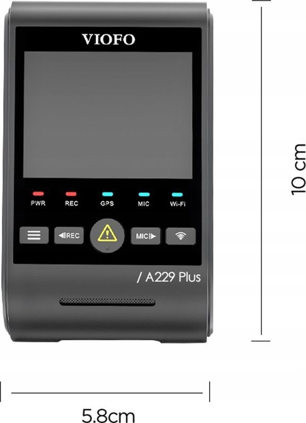 Viofo A229 Pro 2CH-G Dash Cam Καταγραφικό Αυτοκινήτου Με GPS, Dual Channel 4K HDR