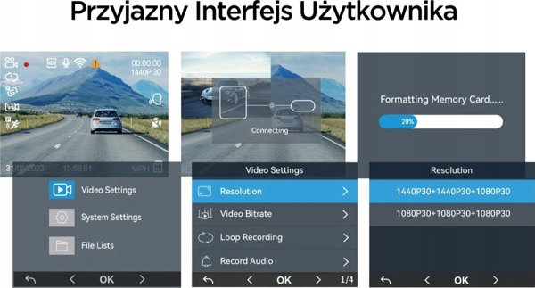 Viofo A229 Pro 2CH-G Dash Cam Καταγραφικό Αυτοκινήτου Με GPS, Dual Channel 4K HDR