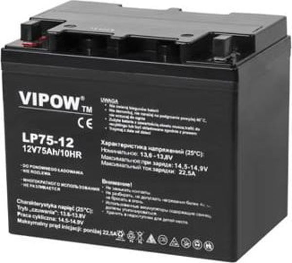 Vipow Ακουμυτορ ζελοy Vipow 12V 75Ah