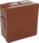 ViPlast Κουτί Διακλάδωσης Επιφανείας 022-02, IP55, 86x86x40mm, 6 Είσοδοι, Καφέ, Χωρίς Σφιγκτήρες