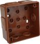 ViPlast Κουτί Διακλάδωσης Επιφανείας 022-02, IP55, 86x86x40mm, 6 Είσοδοι, Καφέ, Χωρίς Σφιγκτήρες