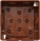 ViPlast Κουτί Διακλάδωσης Επιφανείας 022-02, IP55, 86x86x40mm, 6 Είσοδοι, Καφέ, Χωρίς Σφιγκτήρες