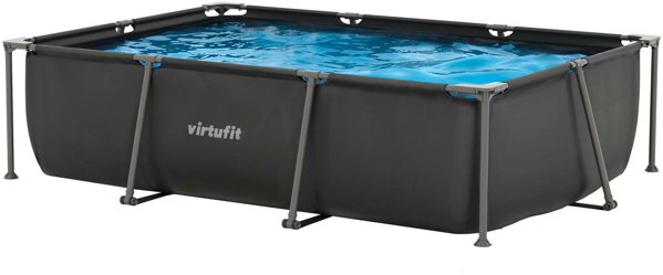 Virtufit Ορθογώνια πισίνα VIRTUFIT 300 x 210 cm με αντλία φιλτραρίσματος ανθρακί
