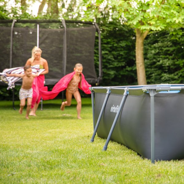 Virtufit Ορθογώνια πισίνα VIRTUFIT 300 x 210 cm με αντλία φιλτραρίσματος ανθρακί