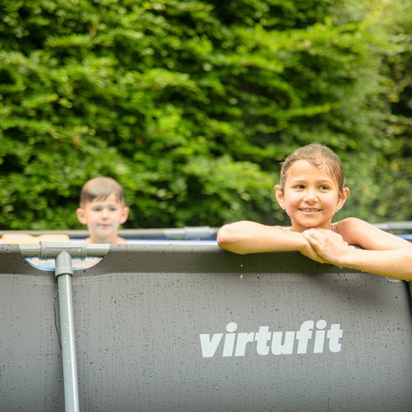 Virtufit Ορθογώνια πισίνα VIRTUFIT 300 x 210 cm με αντλία φιλτραρίσματος ανθρακί