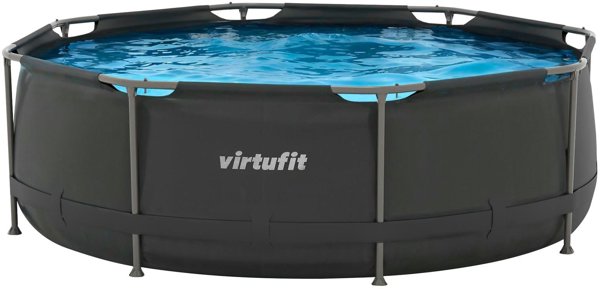 Virtufit VIRTUFIT στρογγυλή πισίνα 244 CM με αντλία φιλτραρίσματος ανθρακί