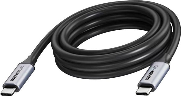 VISION Επαγγελματικό καλώδιο εγκατάστασης USB-C - ΕΓΓΥΗΣΗ ΕΦ' ΟΡΟΥ ΖΩΗΣ - USB 3.2 20 Gbps - Κατασκευή ομοαξονικού καλωδίου - Μέγιστη ανάλυση 4K 60 Hz - Υποστηρίζει ρεύμα φόρτισης 3A - USB-C 3.2 (M) σε USB-C 3.2 (M) - Εξωτερική διάμετρος 4,5 mm - 22+30 AWG