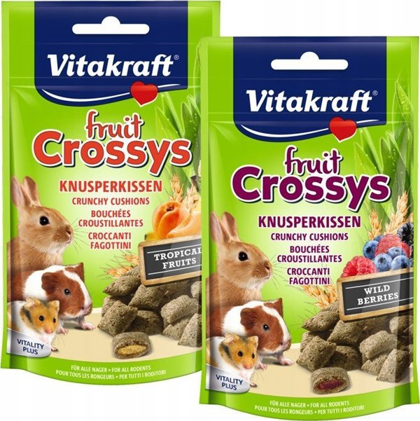 Vitakraft Crossys Φρουτόπιτες για Κουνέλια 50g - Λιχουδιές για Τρωκτικά