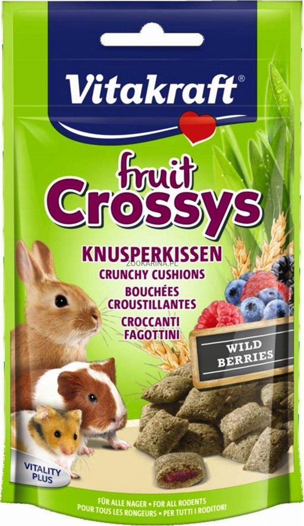 Vitakraft Crossys Φρουτόπιτες για Κουνέλια 50g - Λιχουδιές για Τρωκτικά
