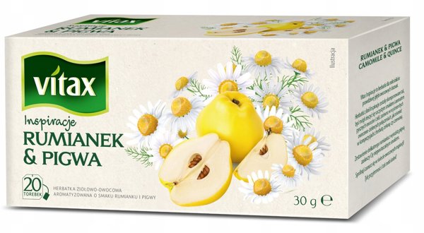 Τσάι Vitax Inspiracje Χαμομήλι και Κυδώνι, 20 Φακελάκια
