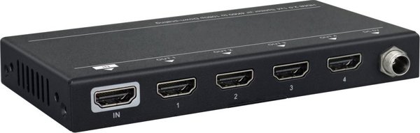 VivoLink VLHDMISP1X4 HDMI Splitter 1x4, 4K@60Hz, 3840x2160, Μεταλλικό, Μαύρο