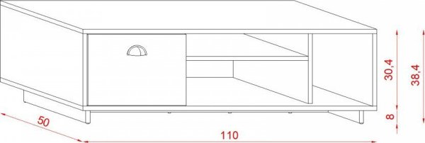Vivaldi Meble STOLIK KAWOWY CUP LE bialy bialy mat 2K