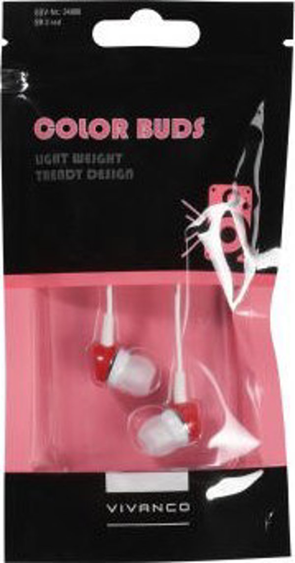 Vivanco earphones SR3, red (34886)