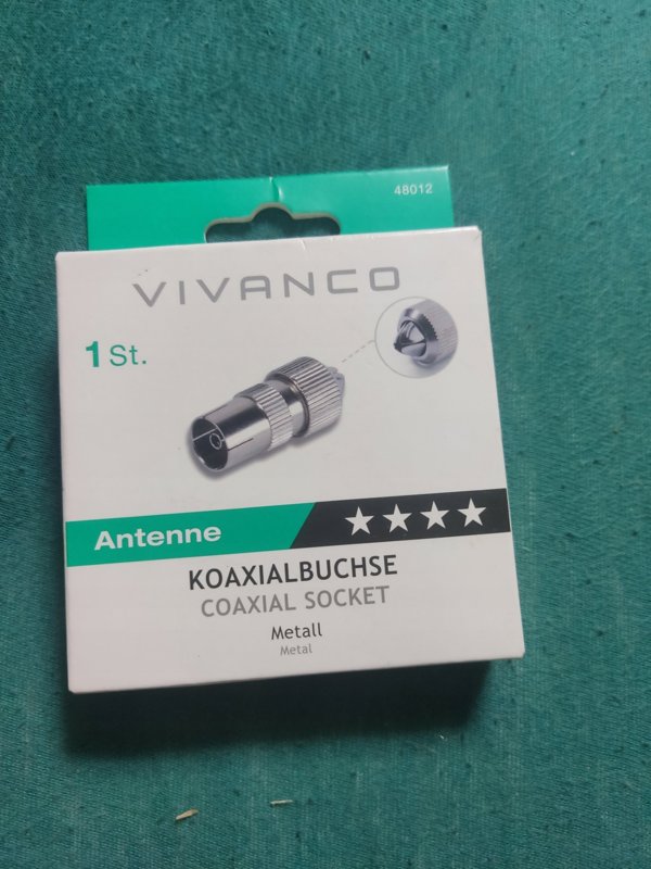 Vivanco coaxial connector, metal (48012)