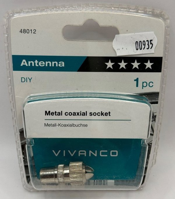 Vivanco coaxial connector, metal (48012)