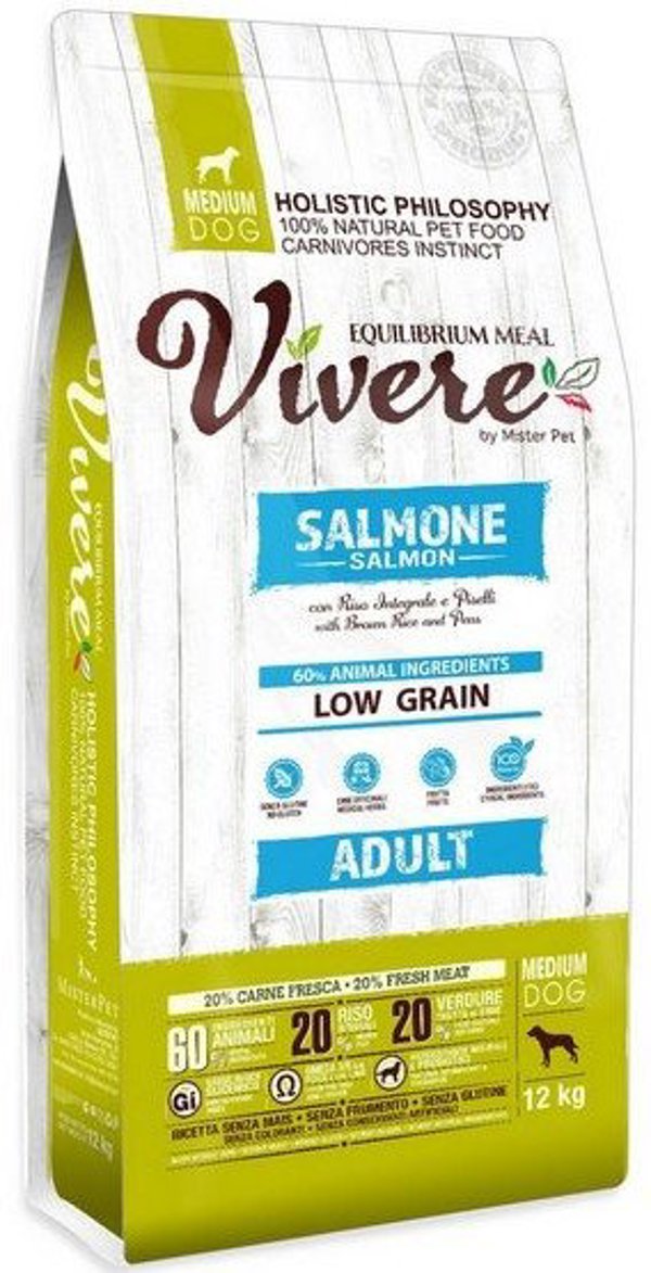 Vivere Vivere Dog Medium Adult Salmon 12kg