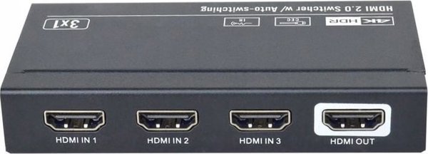 Vivolink VLSW131 HDMI Διακόπτης 3x1 4K@60Hz, Μαύρο