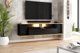 Vivaldi Meble Έπιπλο RTV ROB LE δρυς artisan/μαύρο 2K LED