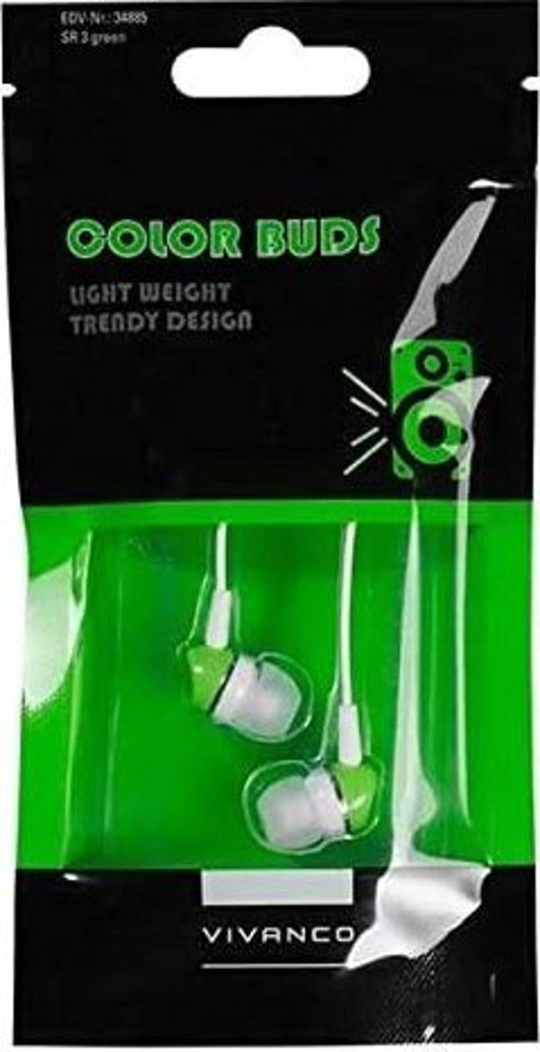 Vivanco earphones SR3, green (34885)