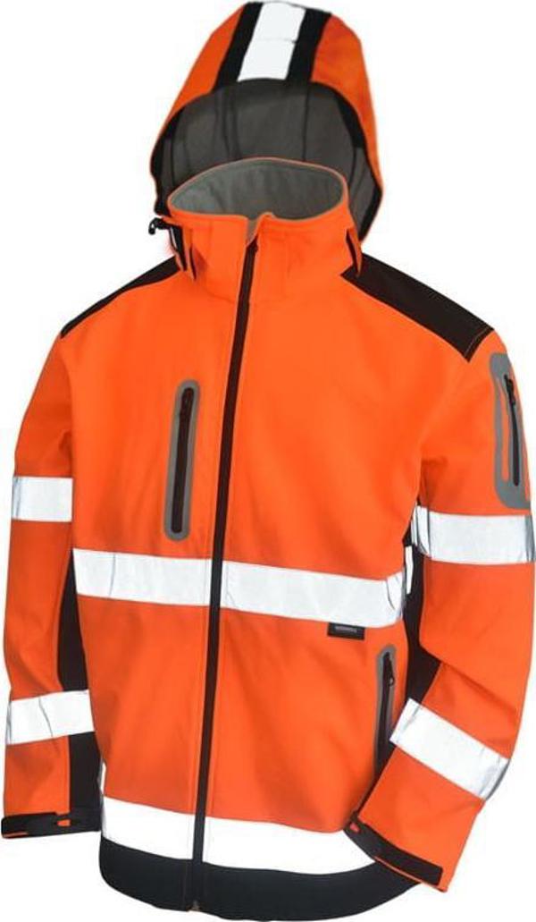 VIZWELL KURTKA SOFTSHELL OSTRZ.POM-GRANAT.XXL VWJK177ON/XXL/W20 VIZWELL
