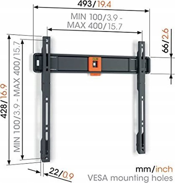 Vogels TVM 1405 Quick επιτοίχια βάση 32-77", 50kg 14242619 8712285347542