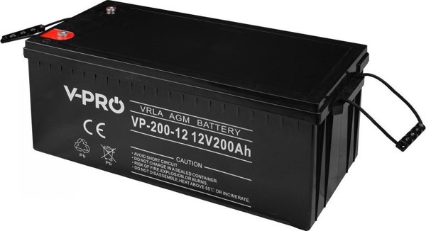 Volt Akumulator Volt Polska AGM Vpro 12V 200Ah VRLA χωρίς συντήρηση