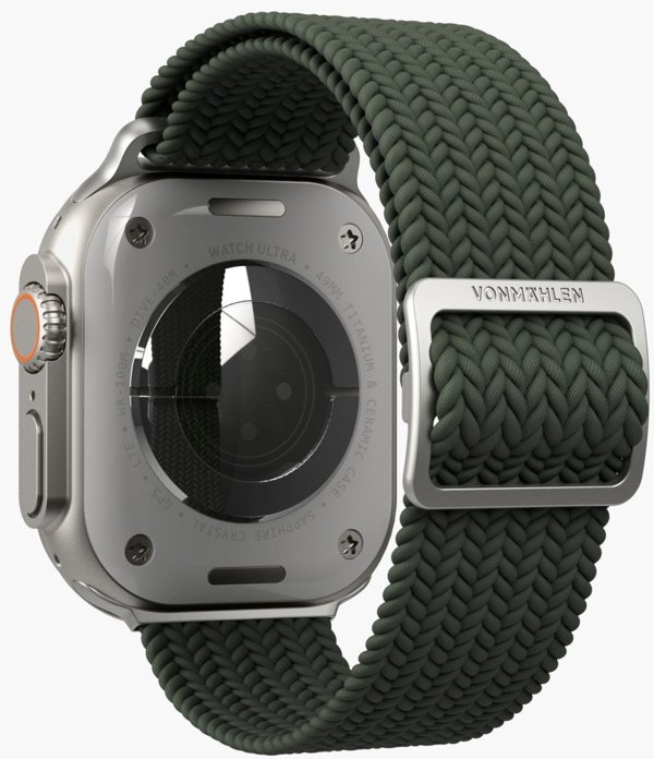 Vonmählen Woven Loop, Strap, Smartwatch, Olive, Apple, Apple Watch 44 | 45 | 46 | 49 mm, Nylon