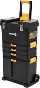Vorel Εργαλειοθήκη Με Ρόδες 78736, Modular, Μεταλλική & Πλαστική, Διαφανής