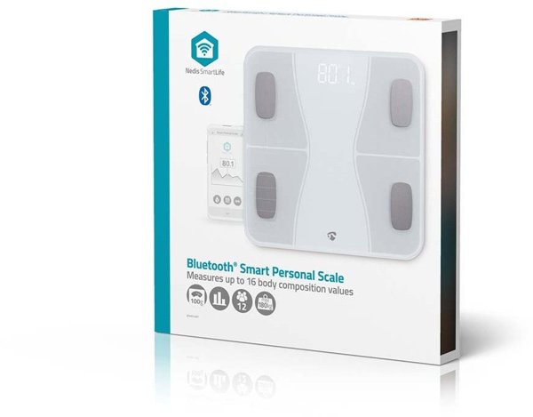Ζυγαριά μπάνιου Nedis SmartLife BTHPS11WT Bluetooth λευκή