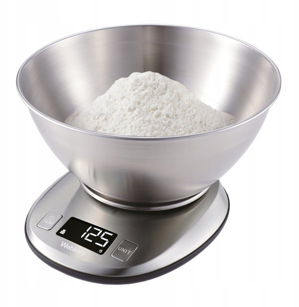 Waga kuchenna WEBBER EK4390 INOX stal nierdzewna LCD 5kg 1g misa tarowanie