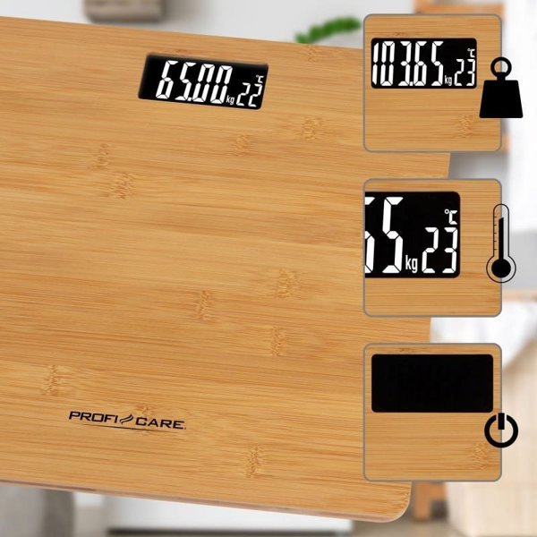 Waga lazienkowa ProfiCare Personal scale PC-PW 3103 woodblack